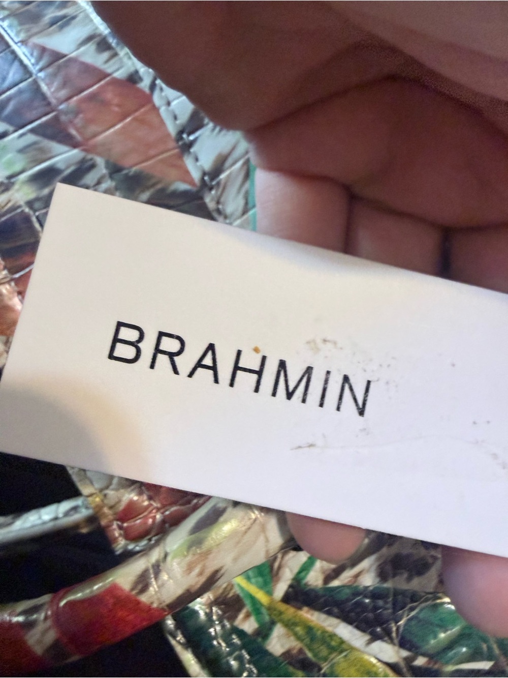 Brahmin Multicolor Palm Leaf & Leopard Print Tote - Picture 11 of 14